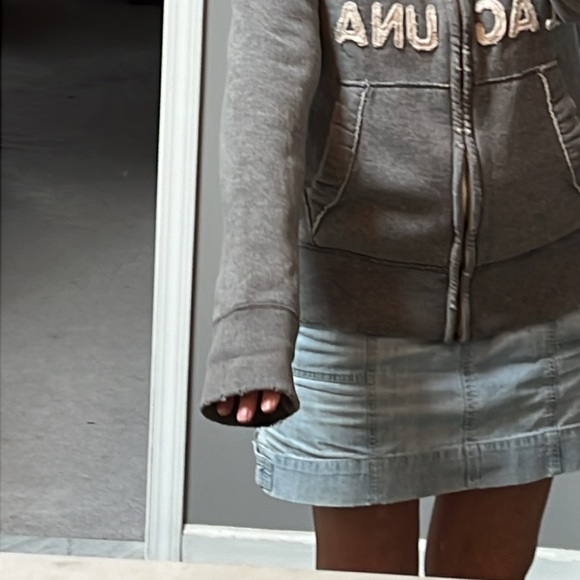 Hollister Riders Laguna Sweatshirt Zip Front Vintage Distressed Medium Gray Y2K - Picture 7 of 15